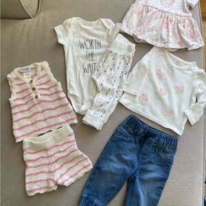 4 Baby Girl Outfits 3-6 Months